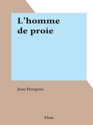 cover image of L'homme de proie